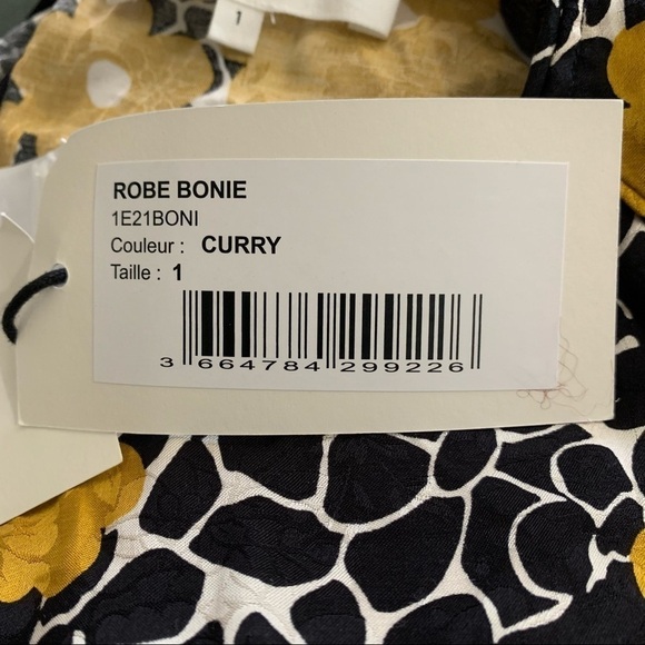 ba&sh NWT Robe Bonie In Color Curry Belt Not Included Retro Floral Print - Picture 8 of 16